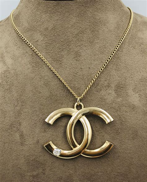 chanel classic cc logo necklace price|Chanel logo pendant necklace.